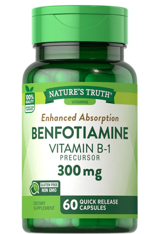 Benfotiamine Vitamin B-1 300 mg - Enhanced Absorption - 60 Capsules Benfotiamine Vitamin B-1 300 mg - Enhanced Absorption - 60 Capsules